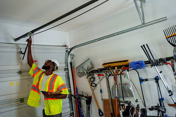 Professional Garage Door Panel Replacement technician working in Reading, MI